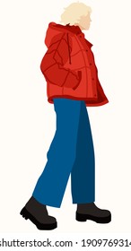 Abstract man face in a modern trendy colors, minimalism art