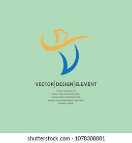 abstract man logo