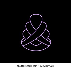 Abstract man in pose of lotus logo. Vector design template.