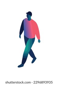 abstraktes Menschenlaufdesign-Symbol einzeln