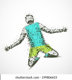 Abstract man, winner, eps 10
