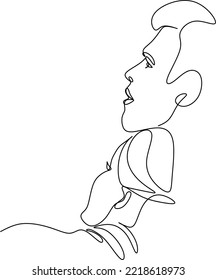 Abstract man and woman touch  by one line vector drawing. Portrait minimalistic style. Botanical print. Nature symbol of cosmetics. Modern continuous line art. Fashion print. Beaty salon