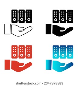 Abstract Managed Hosting Silhouette Illustration, can be used for business designs, presentation designs or any suitable designs.