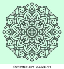 abstract mandala art circular motif design round traditional ornament for web or print vector element