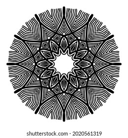 abstract mandala art design of circle floral pattern with ornamental decoration design