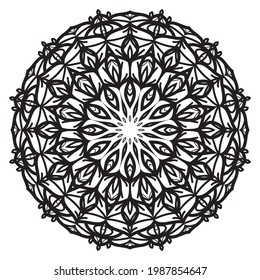 abstract mandala art outline circular basic design spiritual vector decoration