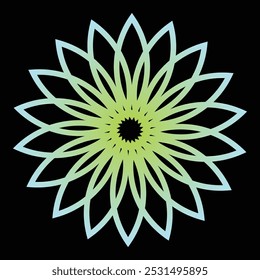 abstract mandala art outline circular basic design spiritual round element