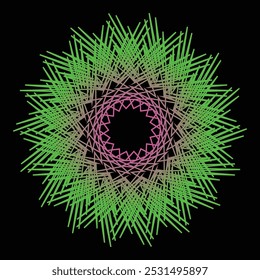 abstract mandala art outline circular basic design spiritual round element