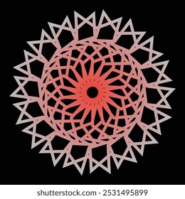 abstract mandala art outline circular basic design spiritual round element
