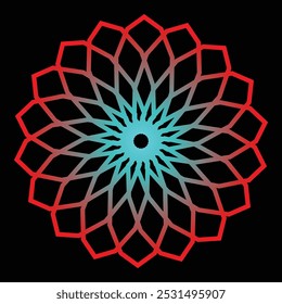 abstrakte mandala art umriss kreisförmige grundlegende design spirituelle runde element