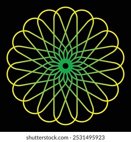 Esquema abstracto del arte del mandala Diseño básico circular Elemento redondo espiritual