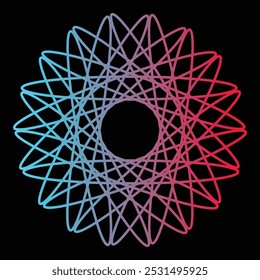 abstract mandala art outline circular basic design spiritual round element