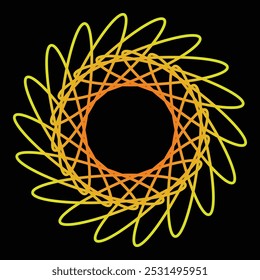 abstract mandala art outline circular basic design spiritual round element