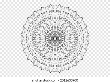 Abstract mandala art outline vector isolated on transparency background ep02 - Powered by Shutterstock - Get 15% off with code: PIKWIZARD15
