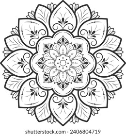 abstract mandala art with soft color circular decoration vector design element Free Vector.