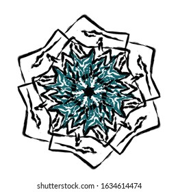 Abstract mandala art vector illustration. Abstract flower logo