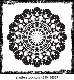 Abstract Mandala in Asian Style. Floral Decorative Element.