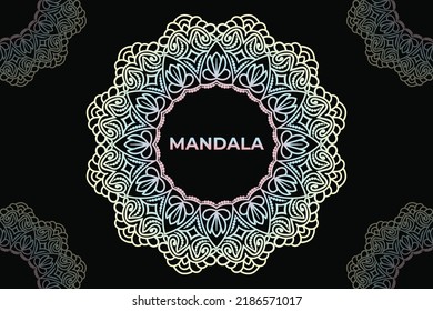 Abstract mandala background design. Frame mandala pattern design.