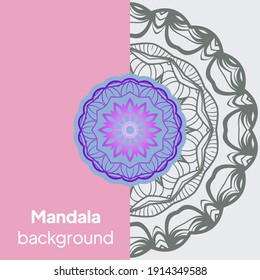 Abstract mandala background. Flower vector illustration