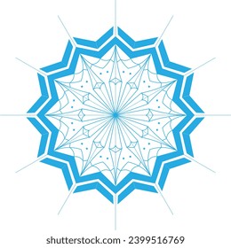 Abstract Mandala blue vector design