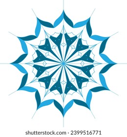 Abstract Mandala blue vector design