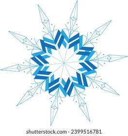 Abstract Mandala blue vector design