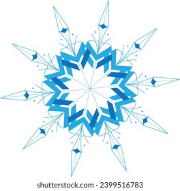 Abstract Mandala blue vector design