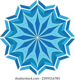 Abstraktes Mandala-blaues Vektordesign