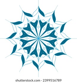 Abstract Mandala blue vector design