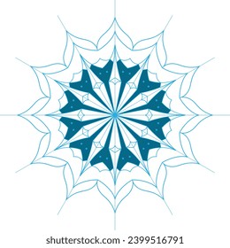 Abstract Mandala blue vector design