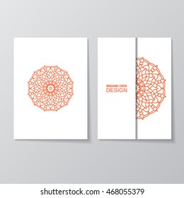 Abstract mandala brochure design template. Vector illustration