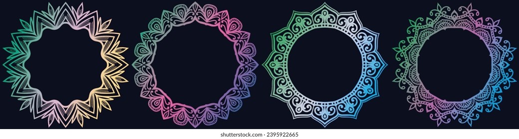 abstract mandala circle design, art frame design.