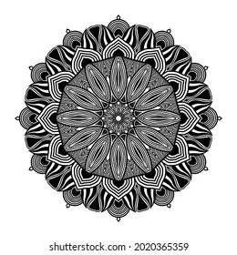 abstract mandala circle pattern background with line art decorative vector background design