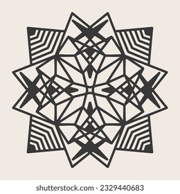 Abstract Mandala. Circular pattern in form of mandala for Henna, Mehndi, tattoo, decoration. Oriental pattern, vector illustration.