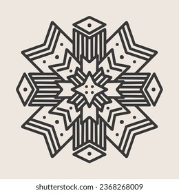 Abstract Mandala. Circular pattern in form of mandala for Henna, Mehndi, tattoo, decoration. Oriental pattern, vector illustration.