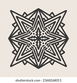 Abstract Mandala. Circular pattern in form of mandala for Henna, Mehndi, tattoo, decoration. Oriental pattern, vector illustration.