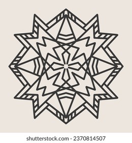 Abstract Mandala. Circular pattern in form of mandala for Henna, Mehndi, tattoo, decoration. Oriental pattern, vector illustration.