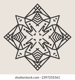 Abstract Mandala. Circular pattern in form of mandala for Henna, Mehndi, tattoo, decoration. Oriental pattern, vector illustration.