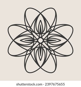 Abstract Mandala. Circular pattern in form of mandala for Henna, Mehndi, tattoo, decoration. Oriental pattern, vector illustration.