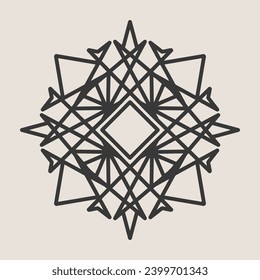 Abstract Mandala. Circular pattern in form of mandala for Henna, Mehndi, tattoo, decoration. Oriental pattern, vector illustration.