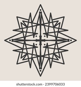 Abstract Mandala. Circular pattern in form of mandala for Henna, Mehndi, tattoo, decoration. Oriental pattern, vector illustration.