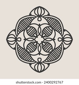 Abstract Mandala. Circular pattern in form of mandala for Henna, Mehndi, tattoo, decoration. Oriental pattern, vector illustration.
