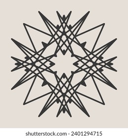 Abstract Mandala. Circular pattern in form of mandala for Henna, Mehndi, tattoo, decoration. Oriental pattern, vector illustration.