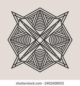 Abstract Mandala. Circular pattern in form of mandala for Henna, Mehndi, tattoo, decoration. Oriental pattern, vector illustration.