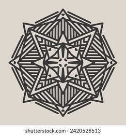 Abstract Mandala. Circular pattern in form of mandala for Henna, Mehndi, tattoo, decoration. Oriental pattern, vector illustration.