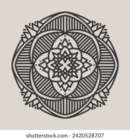 Abstract Mandala. Circular pattern in form of mandala for Henna, Mehndi, tattoo, decoration. Oriental pattern, vector illustration.