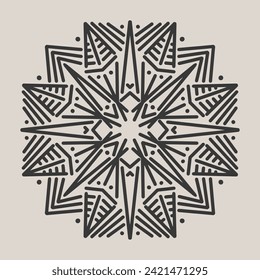 Abstract Mandala. Circular pattern in form of mandala for Henna, Mehndi, tattoo, decoration. Oriental pattern, vector illustration.