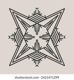Abstract Mandala. Circular pattern in form of mandala for Henna, Mehndi, tattoo, decoration. Oriental pattern, vector illustration.