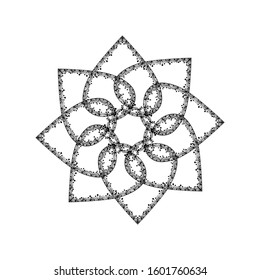 Abstract mandala. Decorative design element for yoga mat, cover, tapestry. 