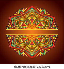 Abstract Mandala. Decorative element for design. Vector illustration.